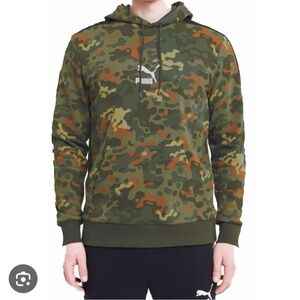 Puma kids Green Camo Hoodie